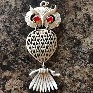 White owl pendant